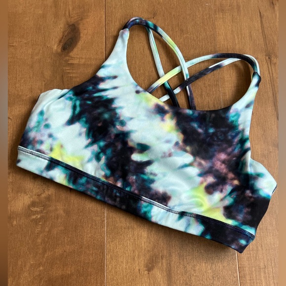 Athleta Cross Back Tie Dye Sports Bra XS - Picture 4 of 4